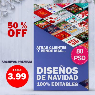 80 PSD Pack de Navidad Banners Anuncios Artes Para Redes Sociales