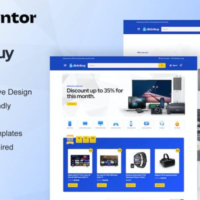 Theme Clicknbuy – Woocommerce Electronic Store Elementor Template Kit